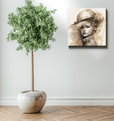 Line Love II Wrapped Canvas - Beyond T-shirts